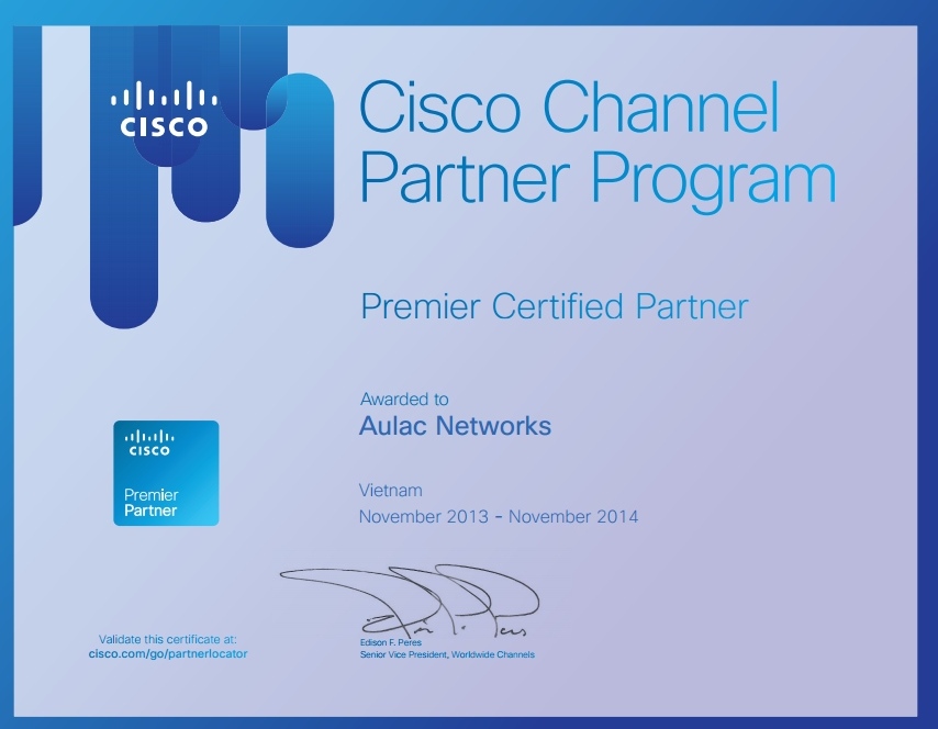 Premier Partner Cisco 2014